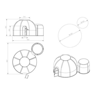 Гостиница Dome House с новейшим дизайном Star View 2020 года и просторным размером 5M * 7,5M * 3,5M