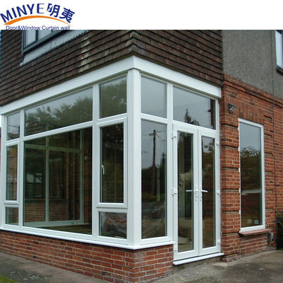 Профиль UPVC Пластиковая рама Французский стиль Дверные окна и двери для наружной долговечности