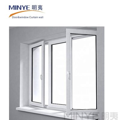 Вертикальный формат открытия UPVC рама и стекло теплоизоляция звукоизоляционные окна