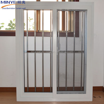 Инновационные индивидуальные цвета Убийца шума PVC/UPVC Сдвижное окно с дизайном решетки