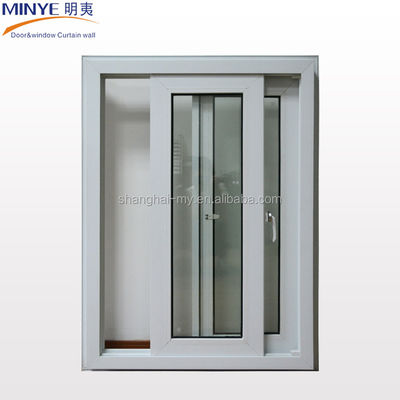 Инновационные индивидуальные цвета Убийца шума PVC/UPVC Сдвижное окно с дизайном решетки