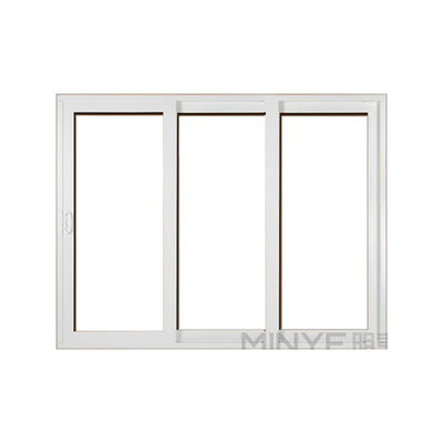 Пластиковая рама UPVC Сдвижные окна с двойным стеклом и горизонтальным открытием