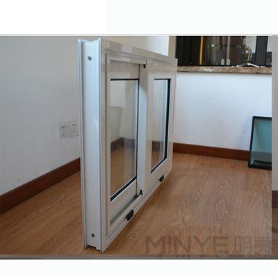 Пластиковая рама UPVC Сдвижные окна с двойным стеклом и горизонтальным открытием
