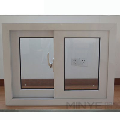 Пластиковая рама UPVC Сдвижные окна с двойным стеклом и горизонтальным открытием