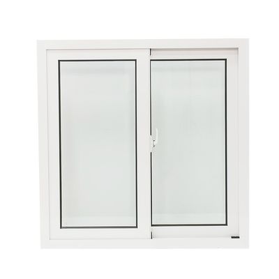 Пластиковая рама UPVC Сдвижные окна с двойным стеклом и горизонтальным открытием