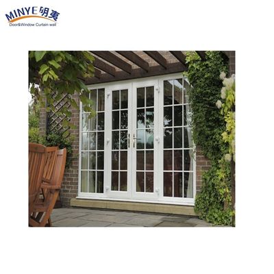 Современные садовые двери из двойного стекла из ПВХ и UPVC в натуральном дереве цвета с материалами