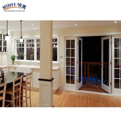 Современные садовые двери из двойного стекла из ПВХ и UPVC в натуральном дереве цвета с материалами