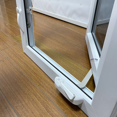 Пластиковый каркас двойной оконной панели Upvc Casement Window для американского жилого рынка