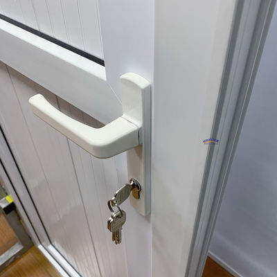 Двойная закаленная стекла французский стиль UPVC вертикальная дверь с застежкой для дверей из ПВХ экспортер