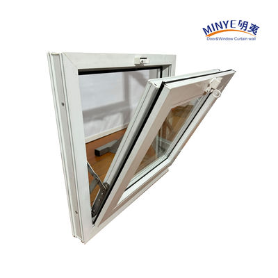 Двойное закаленное стекло UPVC наклонное окно в современном стиле для Австралии Пластиковая рама