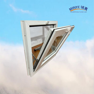 Двойное закаленное стекло UPVC наклонное окно в современном стиле для Австралии Пластиковая рама