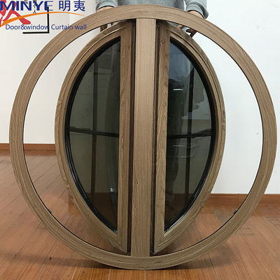 Круглое верхнее окно из UPVC с горизонтальным открытием и рамкой из алюминиевого сплава