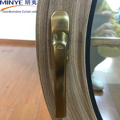Круглое верхнее окно из UPVC с горизонтальным открытием и рамкой из алюминиевого сплава