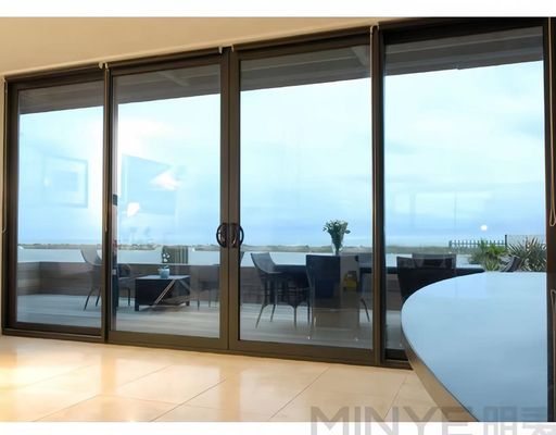 Звукоизоляция Французский стиль UPVC стеклянные раздвижные двери для бесшовного внутреннего и наружного потока