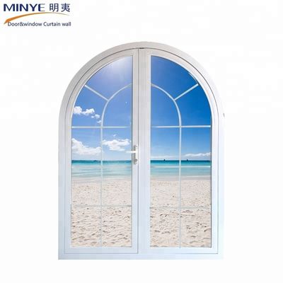 Немецкое оборудование и материал из алюминиевого сплава, используемый для UPVC French Arched Doors