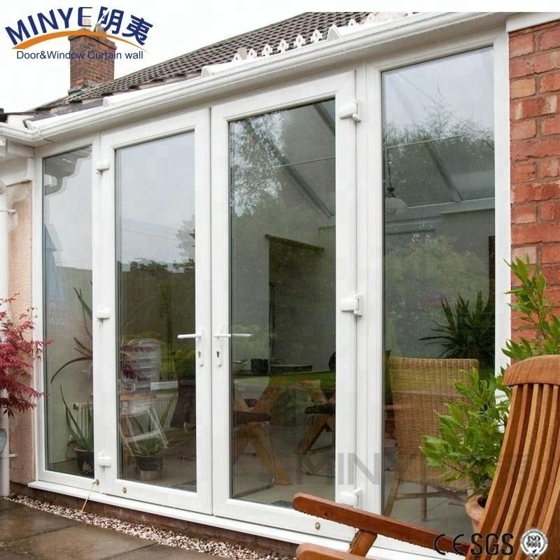 Kerala House Main Door Design Виниловый каркас UPVC дверь со стеклом и водонепроницаемой функцией
