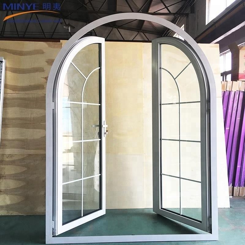 Немецкое оборудование и материал из алюминиевого сплава, используемый для UPVC French Arched Doors